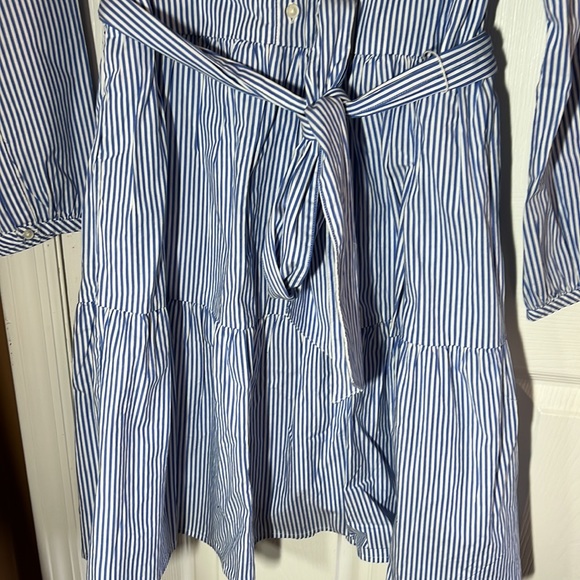 Jcrew Seersucker Belted Dress small - Picture 3 of 4